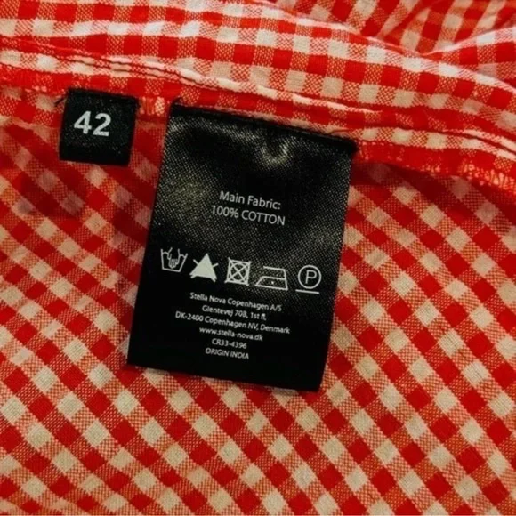 ANTHROPOLOGIE Stella Nova Sussie Square Neck Gingham Dress Size XL NEW - Picture 9 of 10